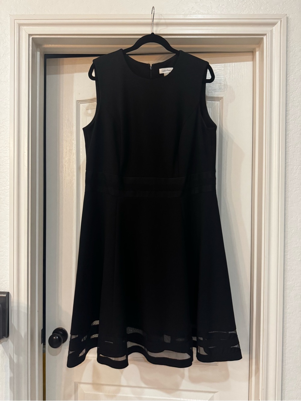 Calvin Klein Black Sleeveless Fit & Flare Dress